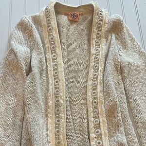 Tory Burch Cardigan Lined with Detail